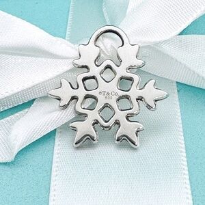 Tiffany & Co. Sterling Silver Snowflake Charm Retired with box